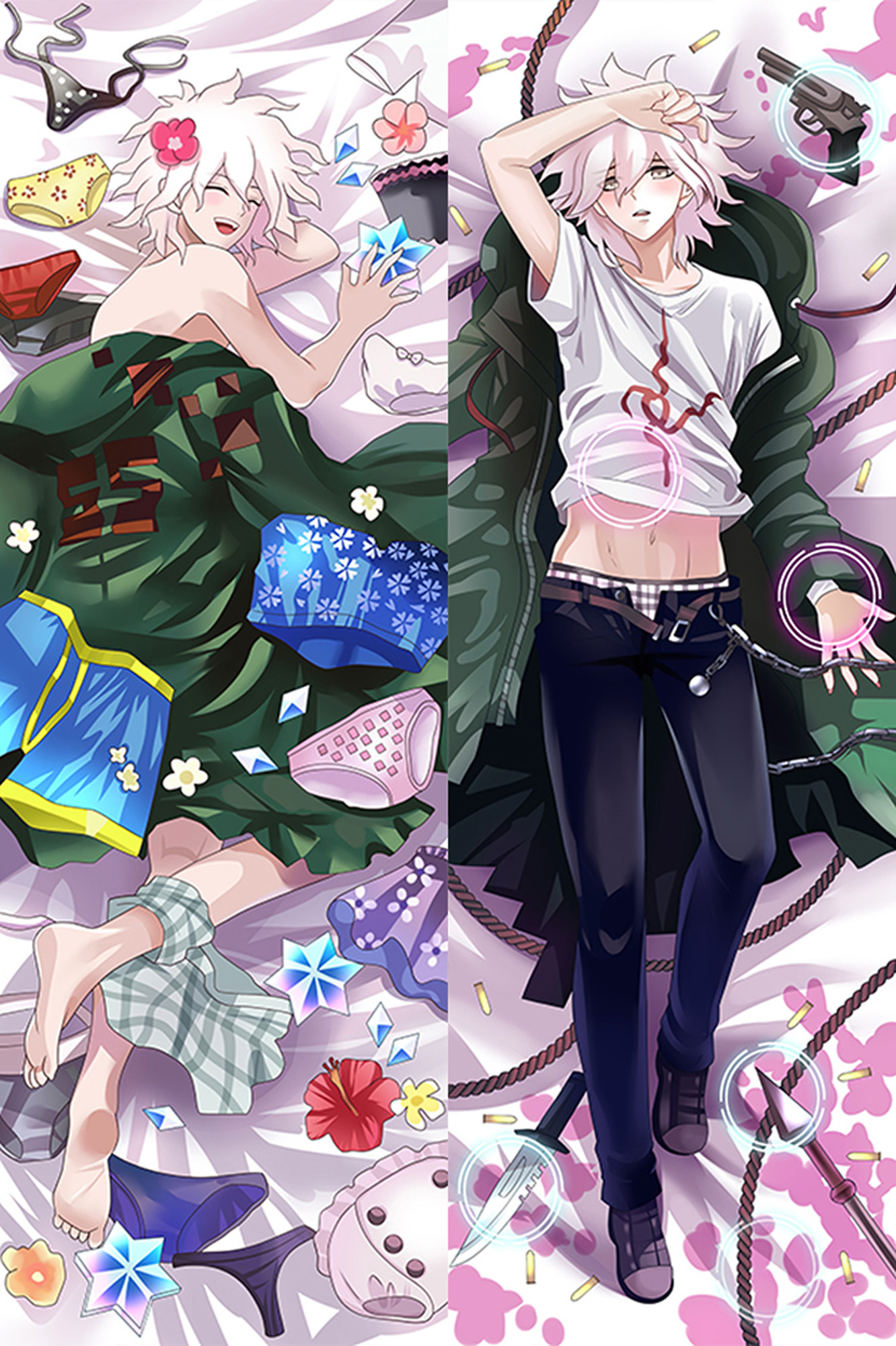 Nagito Komaeda from Danganronpa dakimakura cover
