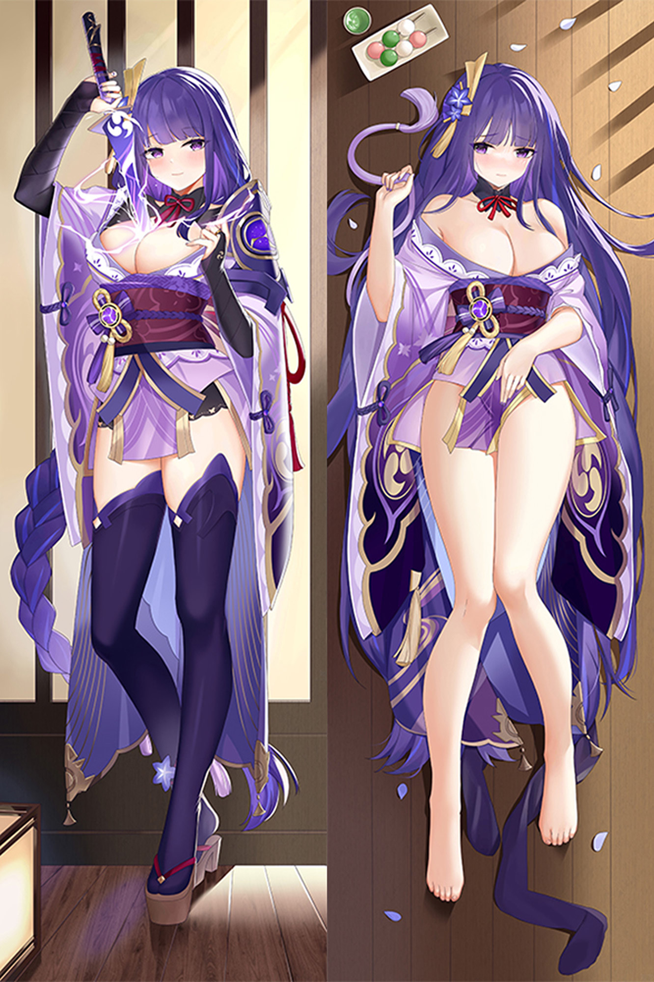 Raiden Shogun from Genshin Impact dakimakura cover