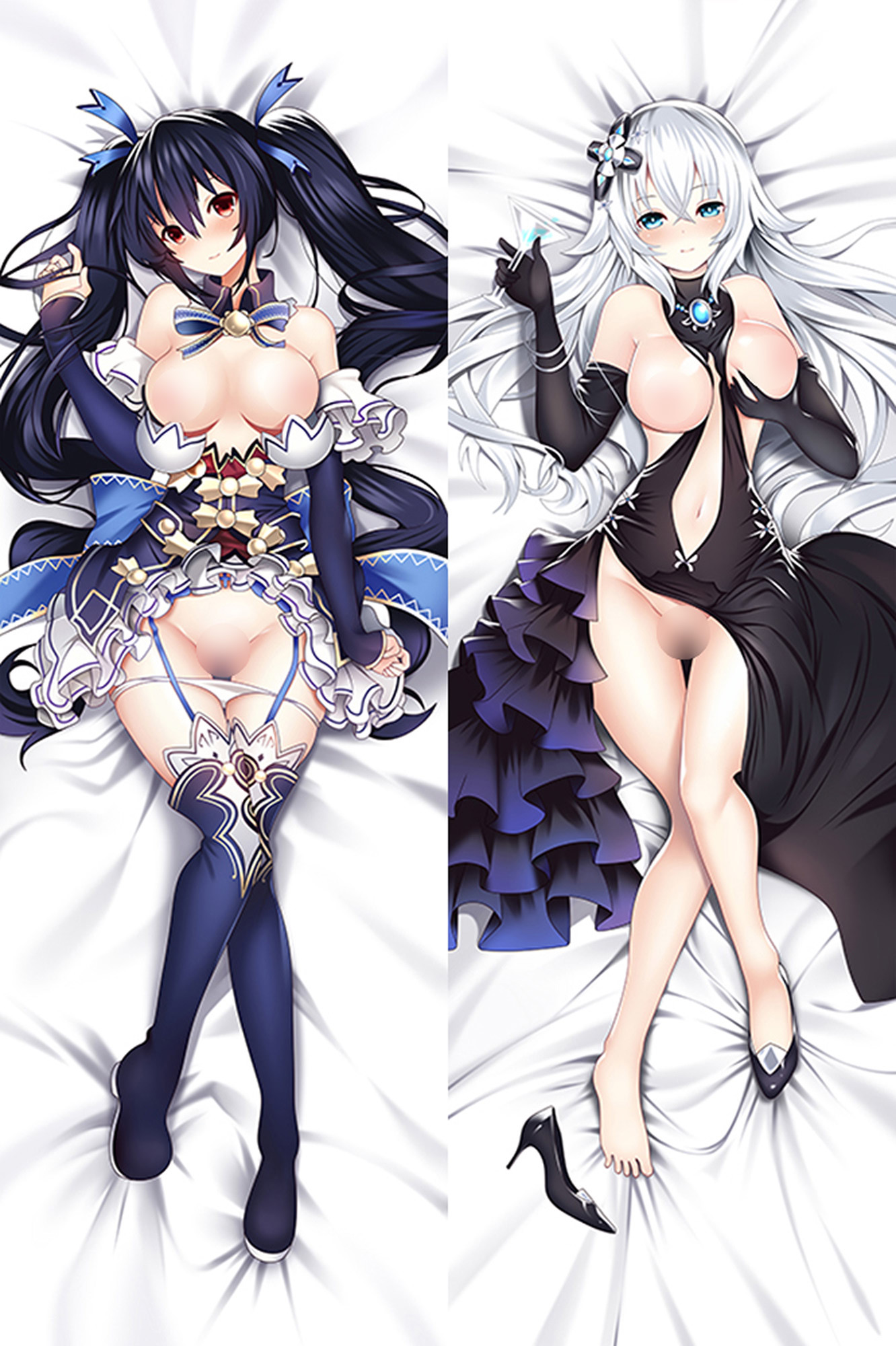Noire and Black Heart from Hyperdimension Neptunia 18+ dakimakura cover