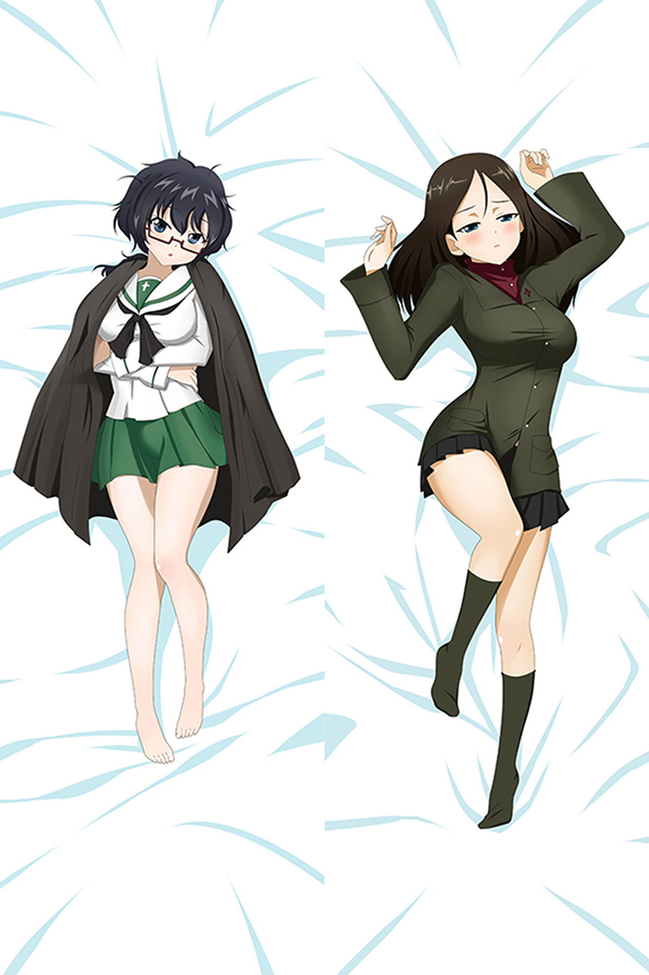 Oryou and Nonna from Girls und Panzer dakimakura cover