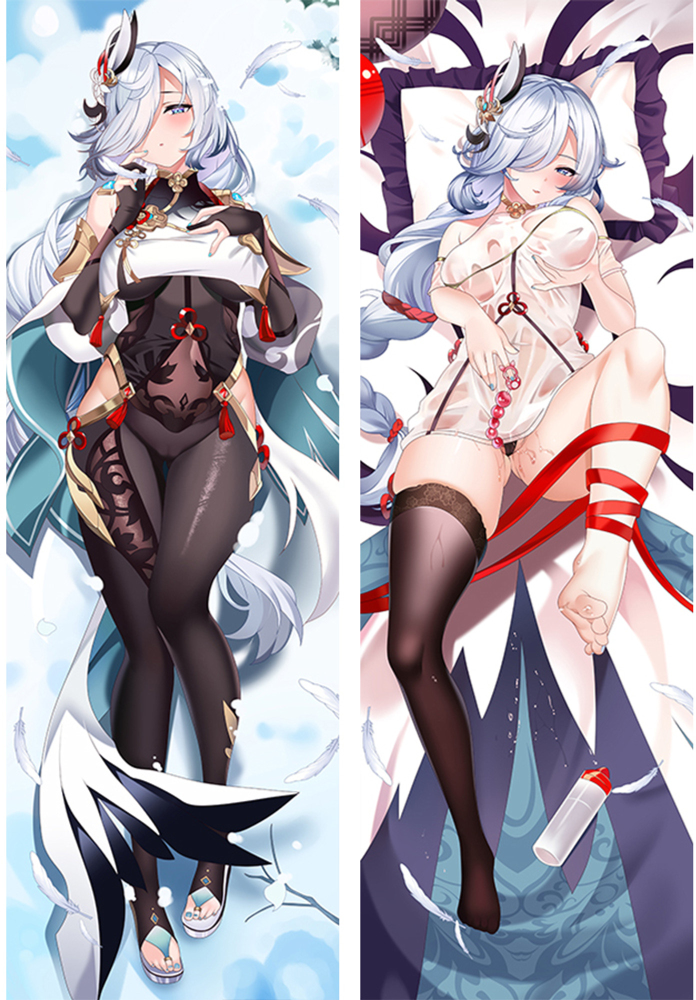 Shenhe from Genshin Impact dakimakura cover