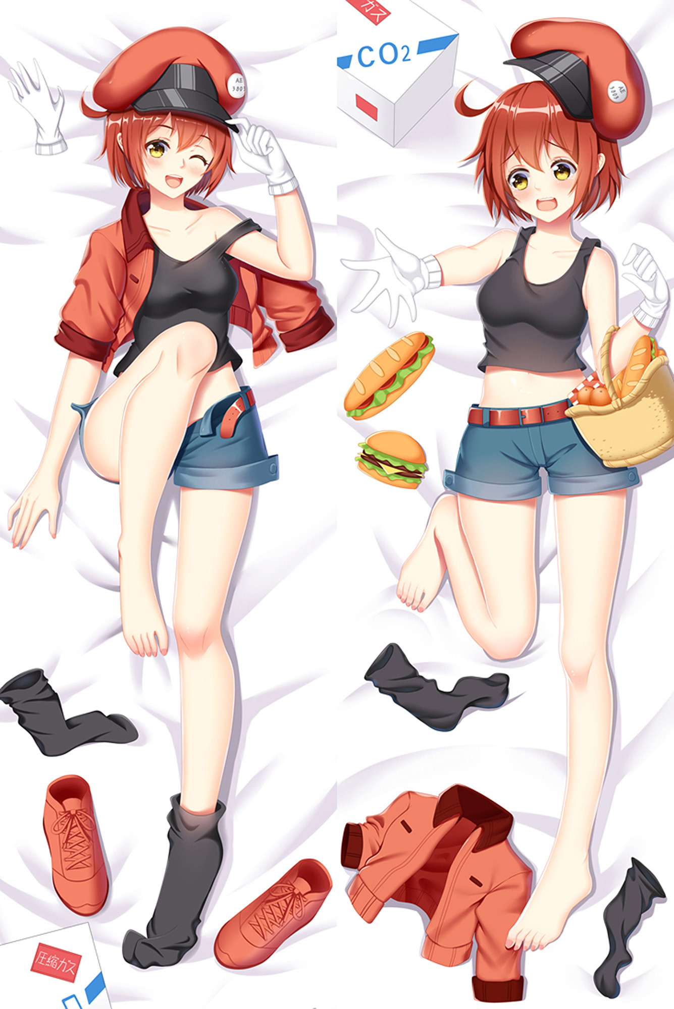 Red Blood Cell from Cells at Work dakimakura cover