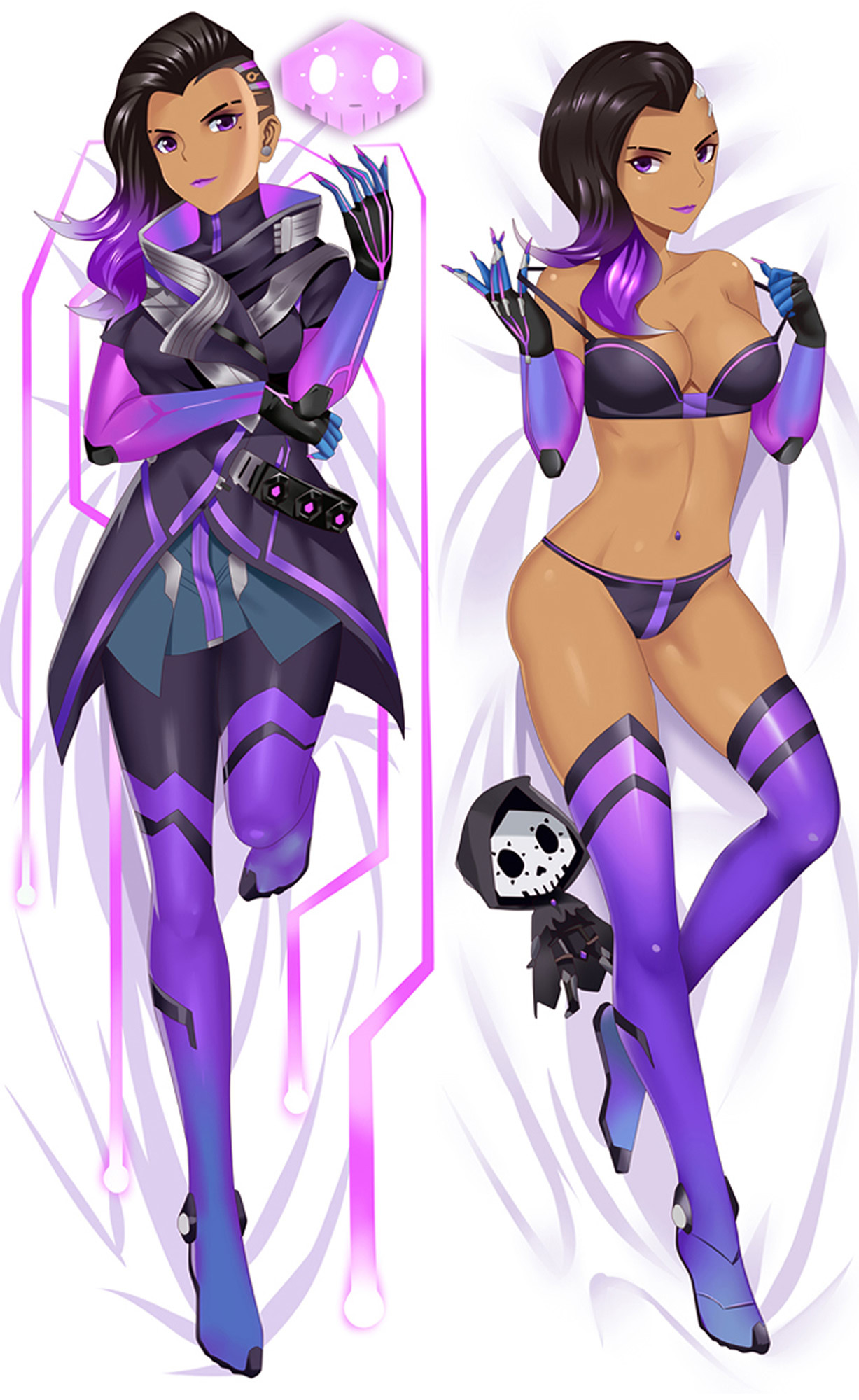 Sombra from Overwatch dakimakura cover