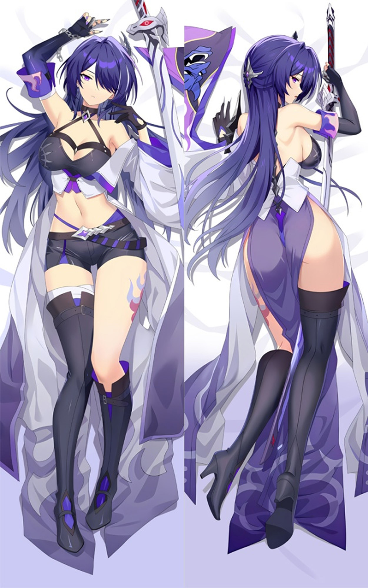 Acheron from Honkai Star Rail dakimakura cover