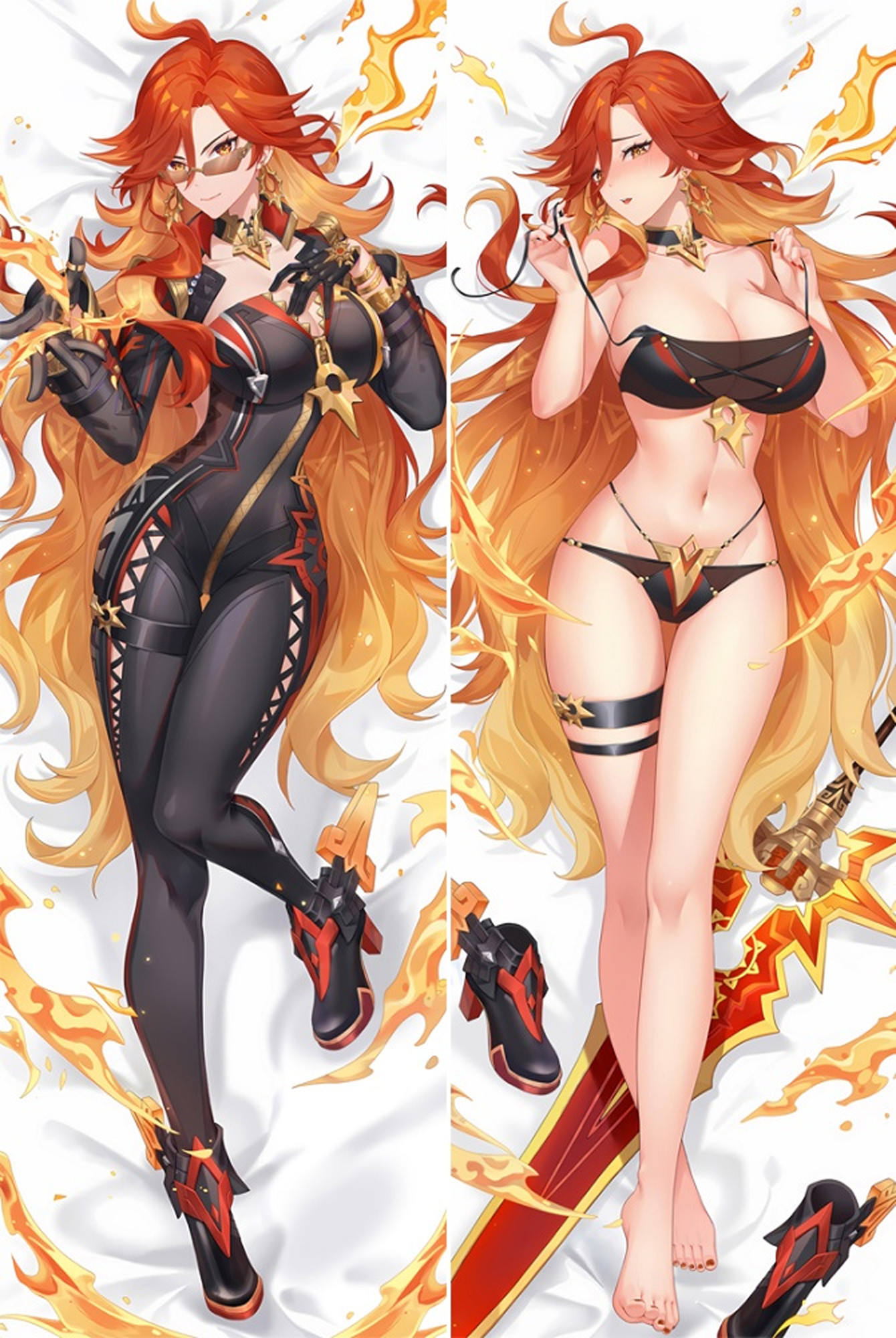 Mavuika from Genshin Impact dakimakura cover
