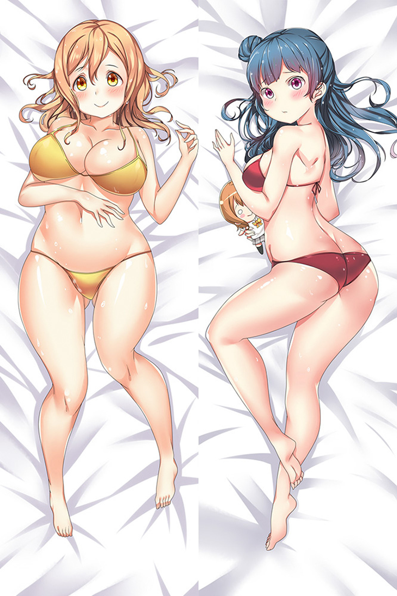 Hanamaru Kunikida and Yoshiko Tsushima from Love Live dakimakura cover
