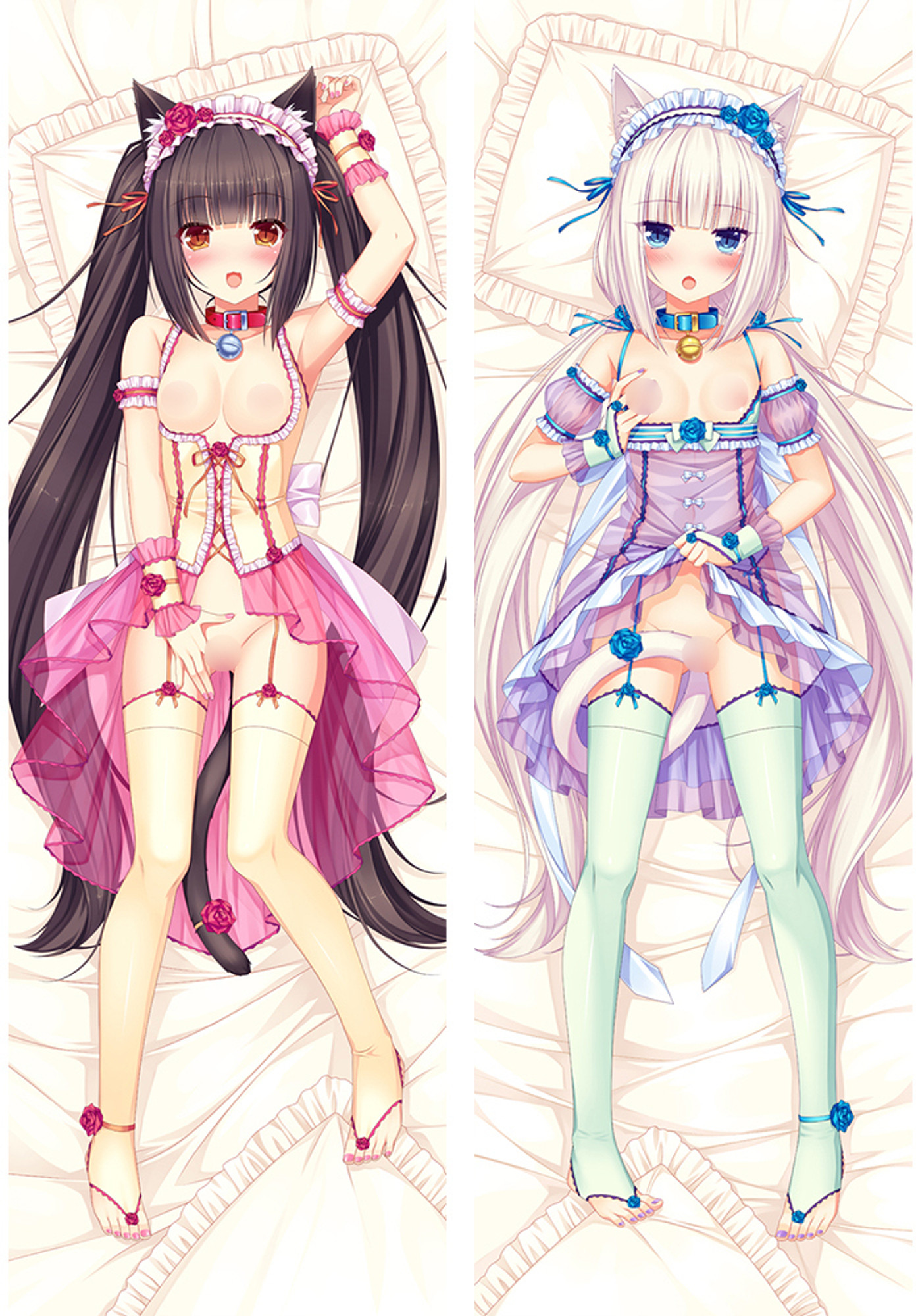 Chocola and Vanilla from Nekopara 18+ dakimakura cover