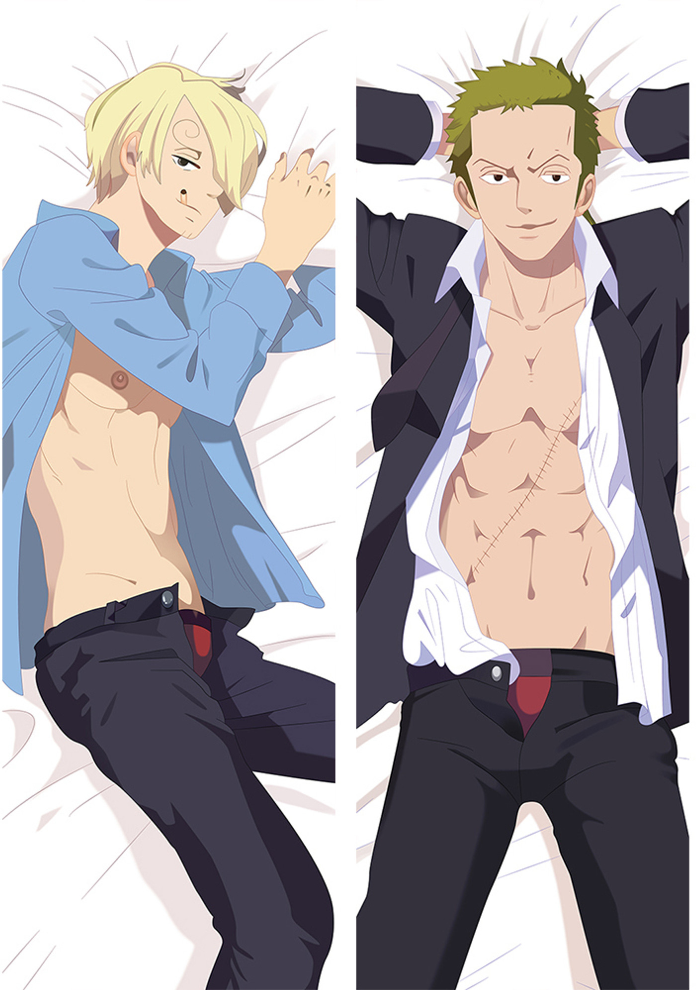 Sanji and Zoro from One Piece dakimakura cover