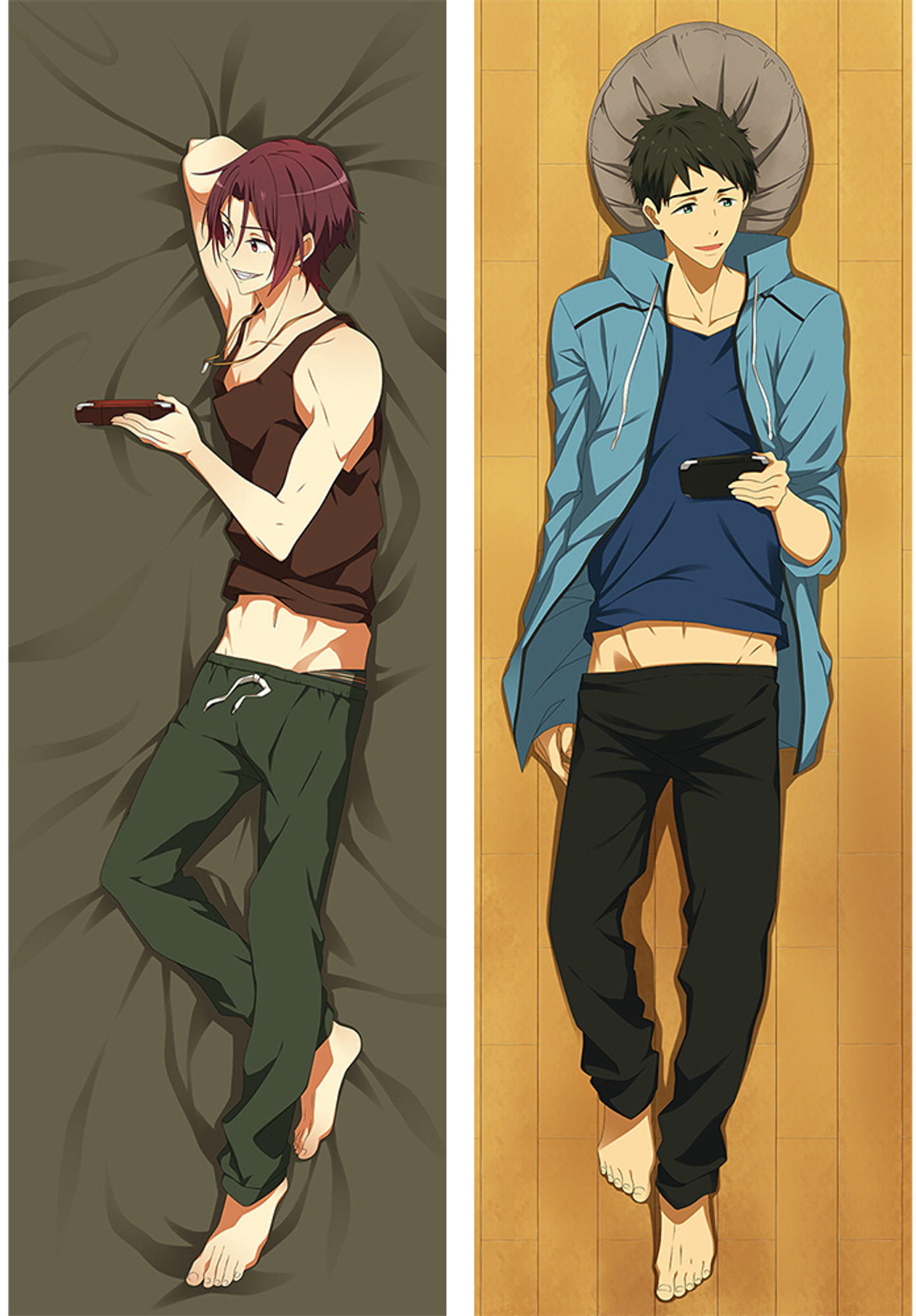 Haruka Nanase and Rin Matsuoka from Free! dakimakura cover