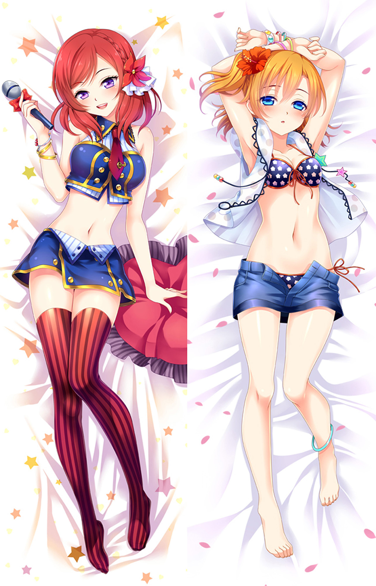 Maki Nishikino and Honoka Kousaka from Love Live dakimakura cover