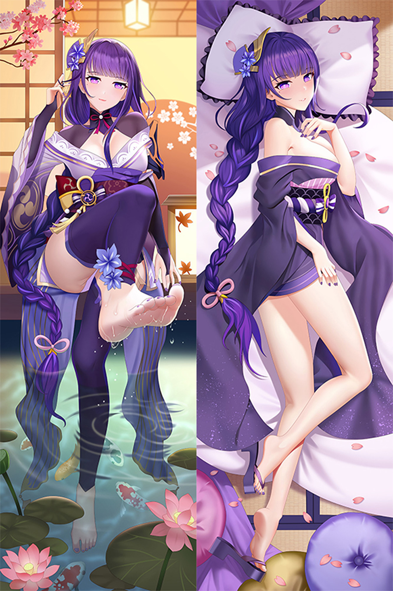 Raiden Shogun from Genshin Impact dakimakura cover