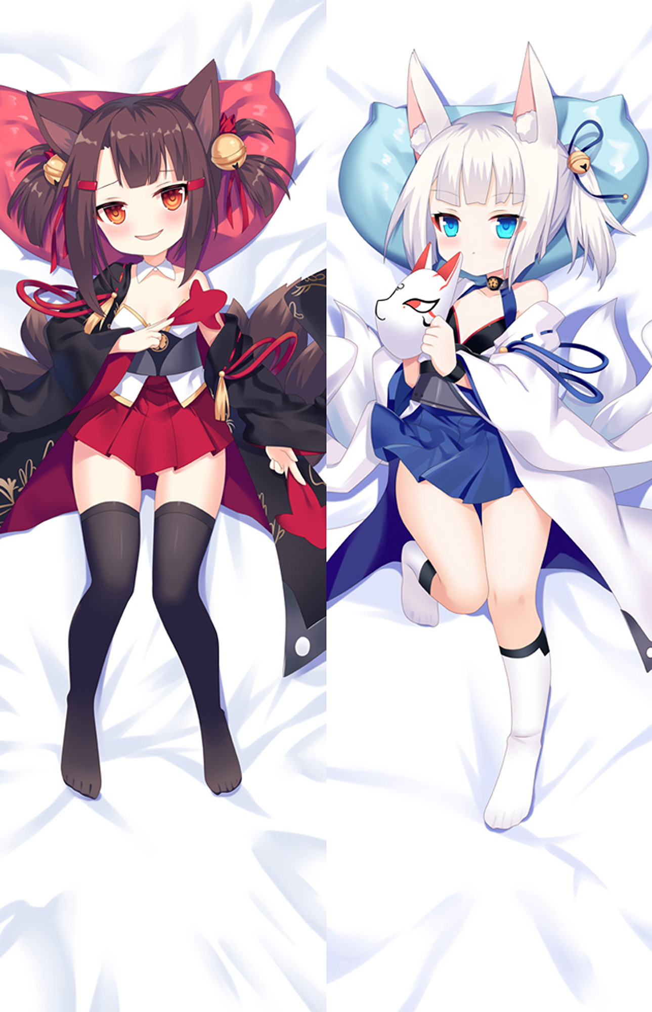 Little Akagi and Little Kaga from Azur Lane dakimakura cover