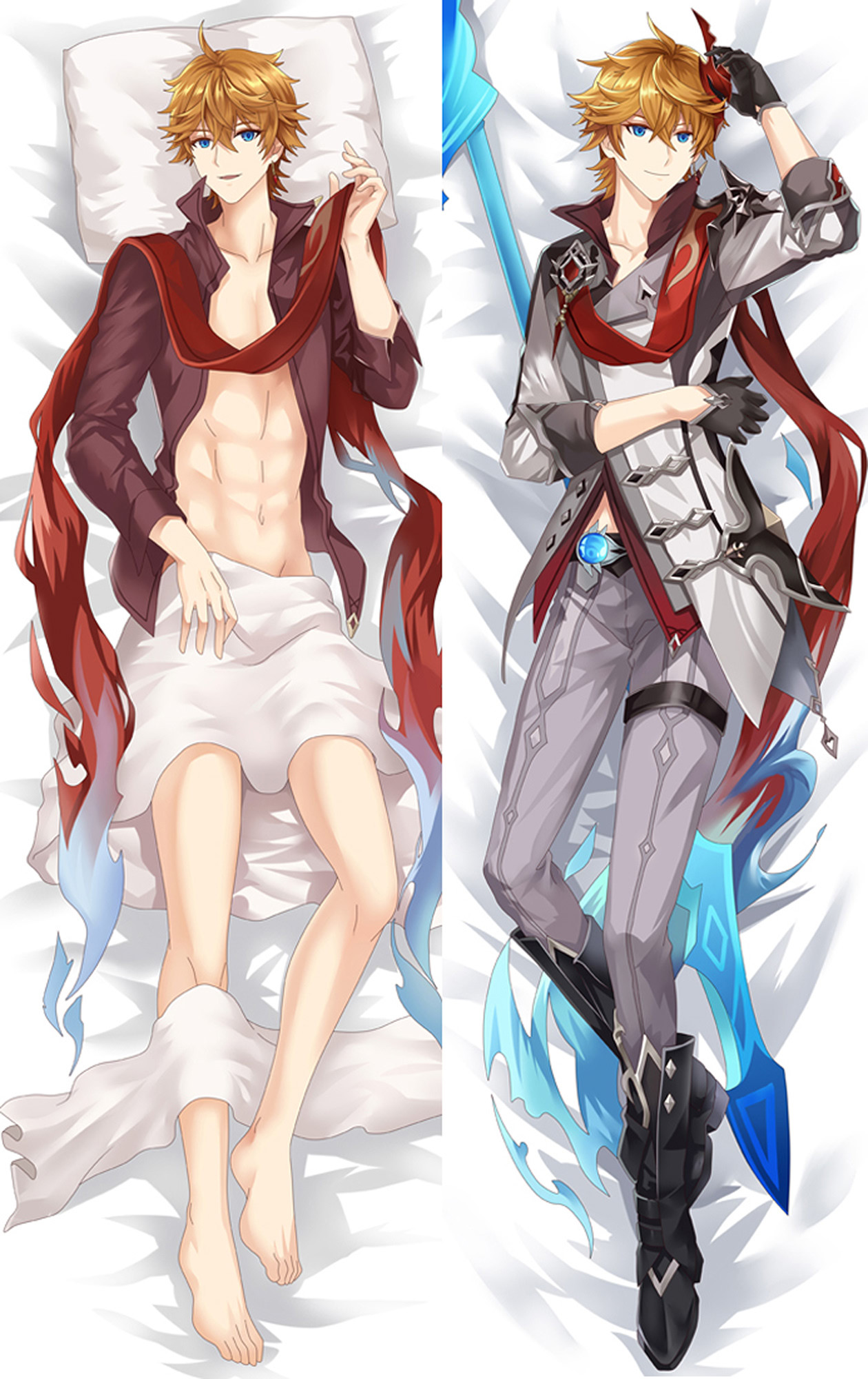 Tartaglia from Genshin Impact dakimakura cover