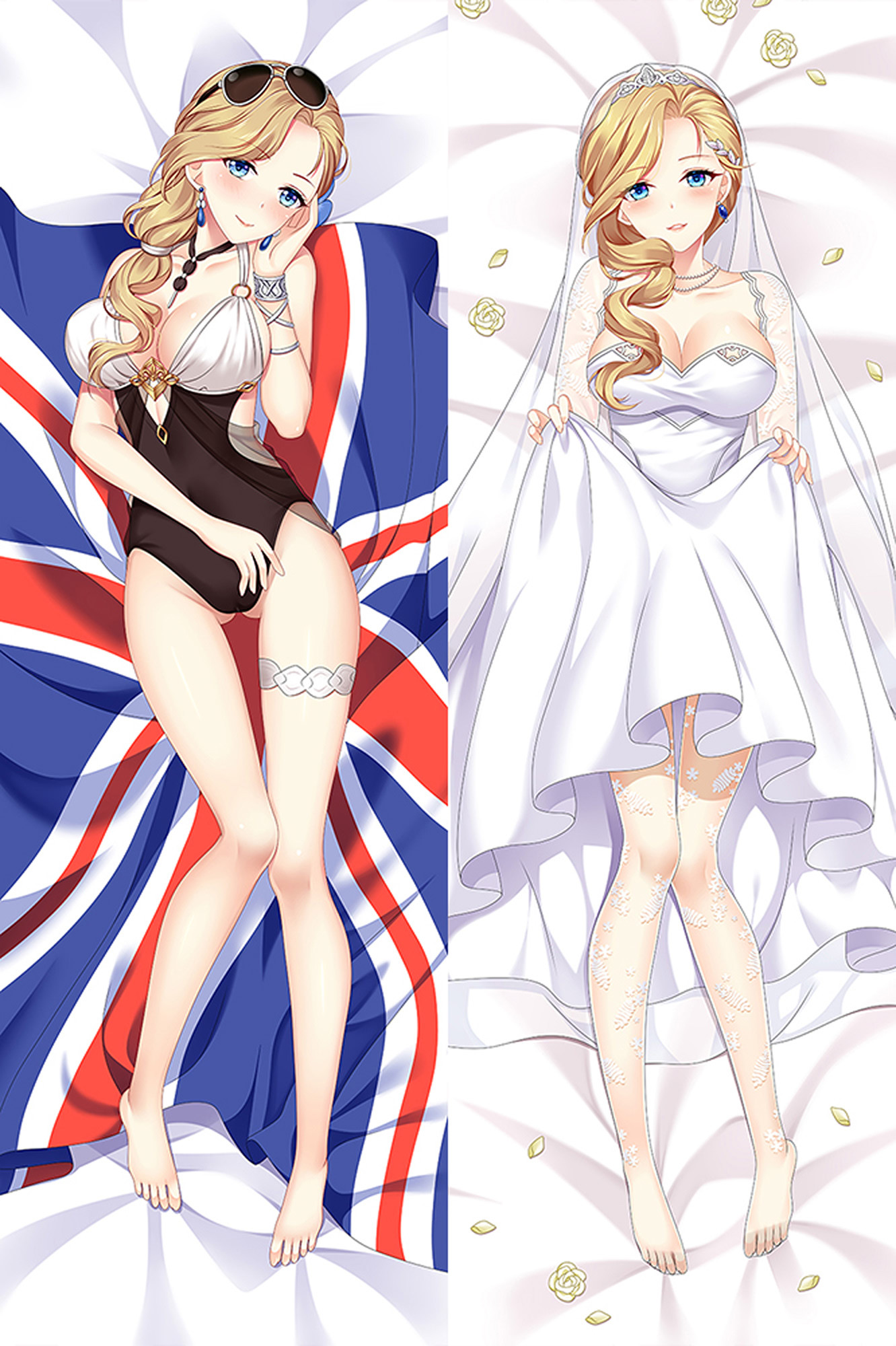 Hood from Azur Lane dakimakura cover