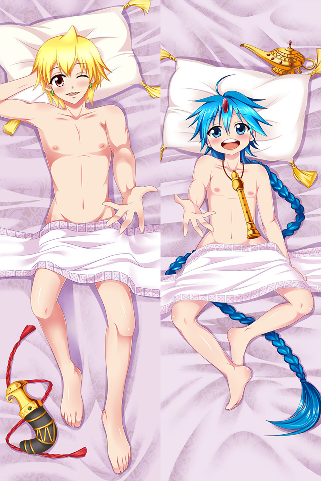Alibaba and Aladdin from The Labyrinth of Magic dakimakura cover