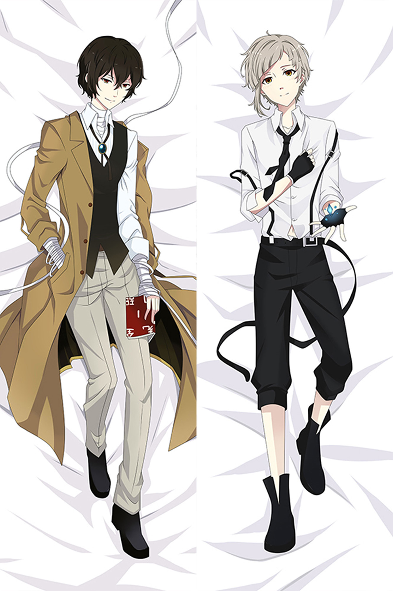 Osamu and Atsushi from Bungo Stray Dogs dakimakura cover