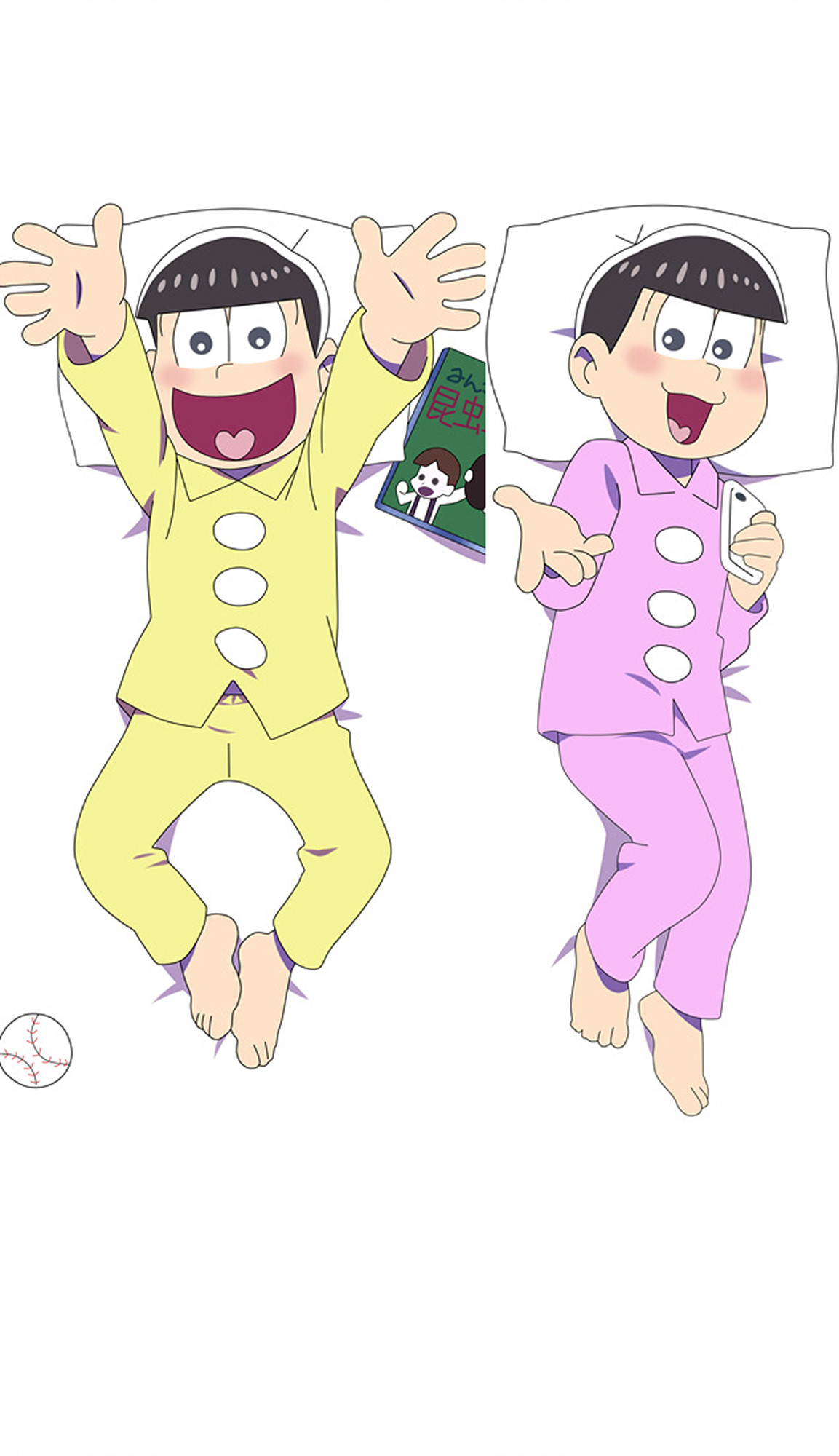 Jyushimatsu and Todomatsu from Mr Osomatsu dakimakura cover