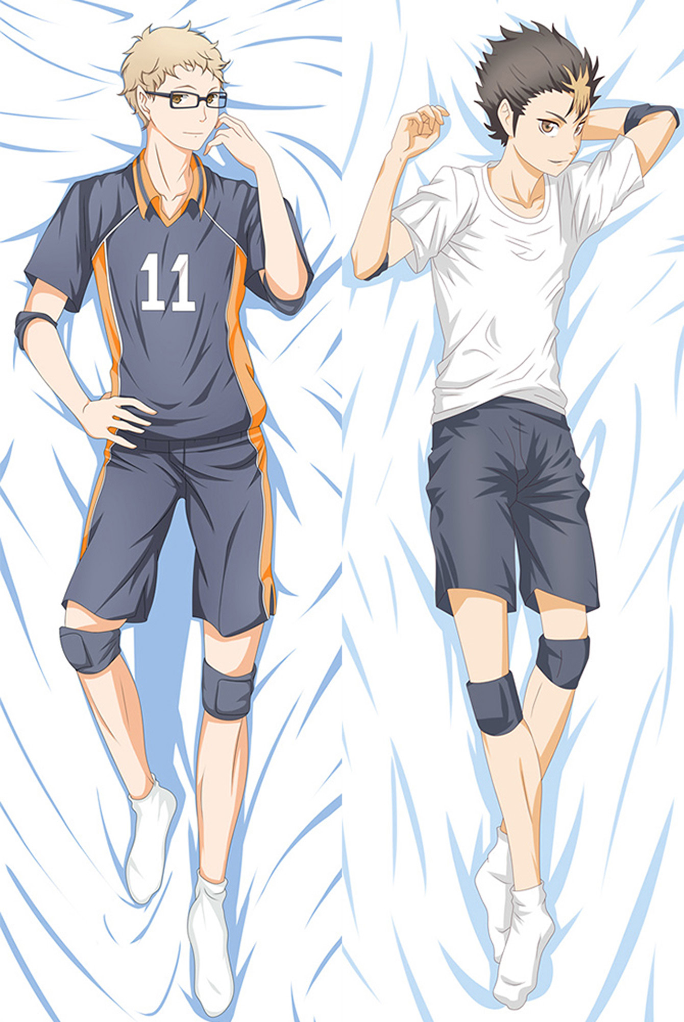 Kei and Yu from Haikyu dakimakura cover