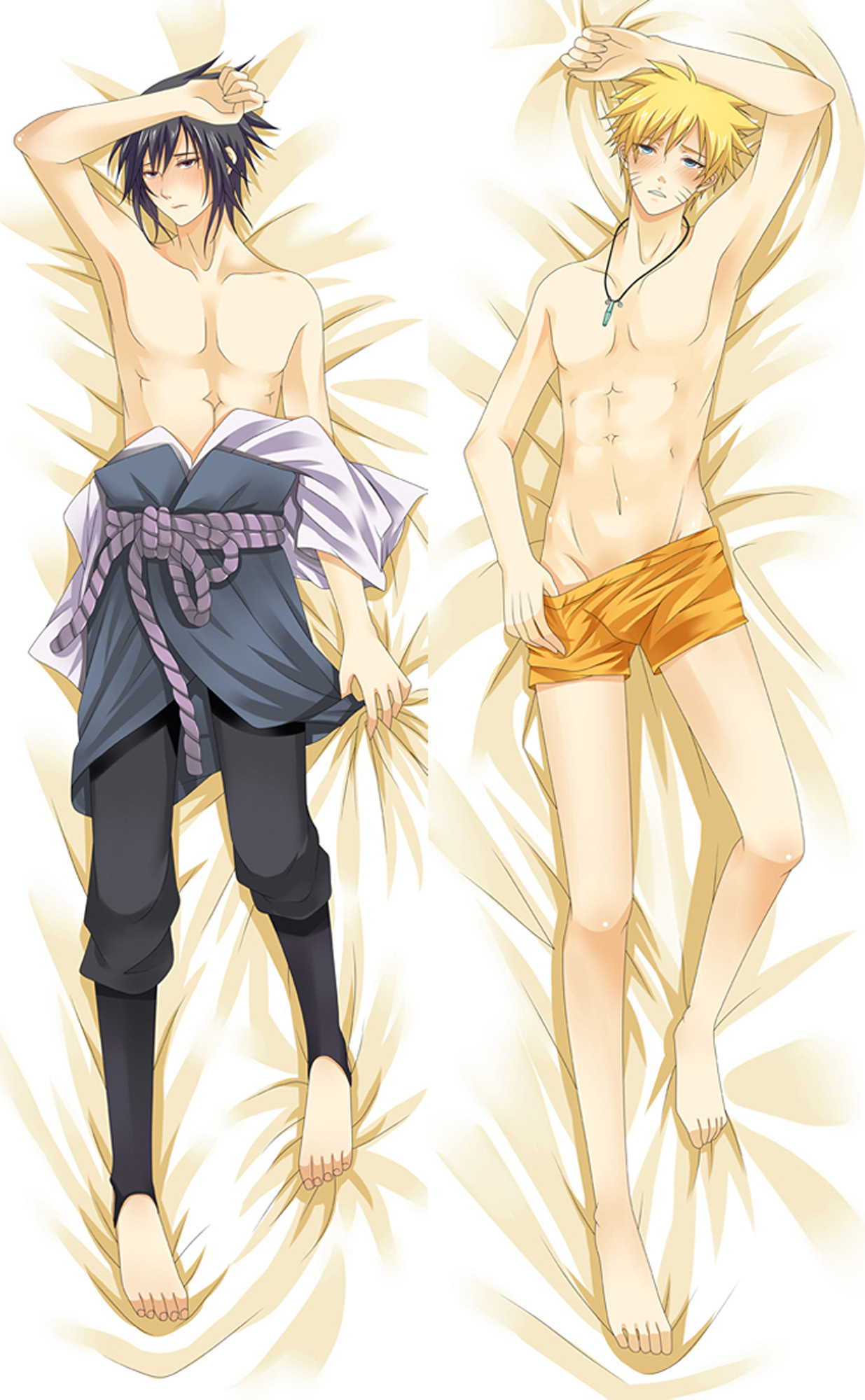 Sasuke Uchiha and Kurama from Naruto dakimakura cover