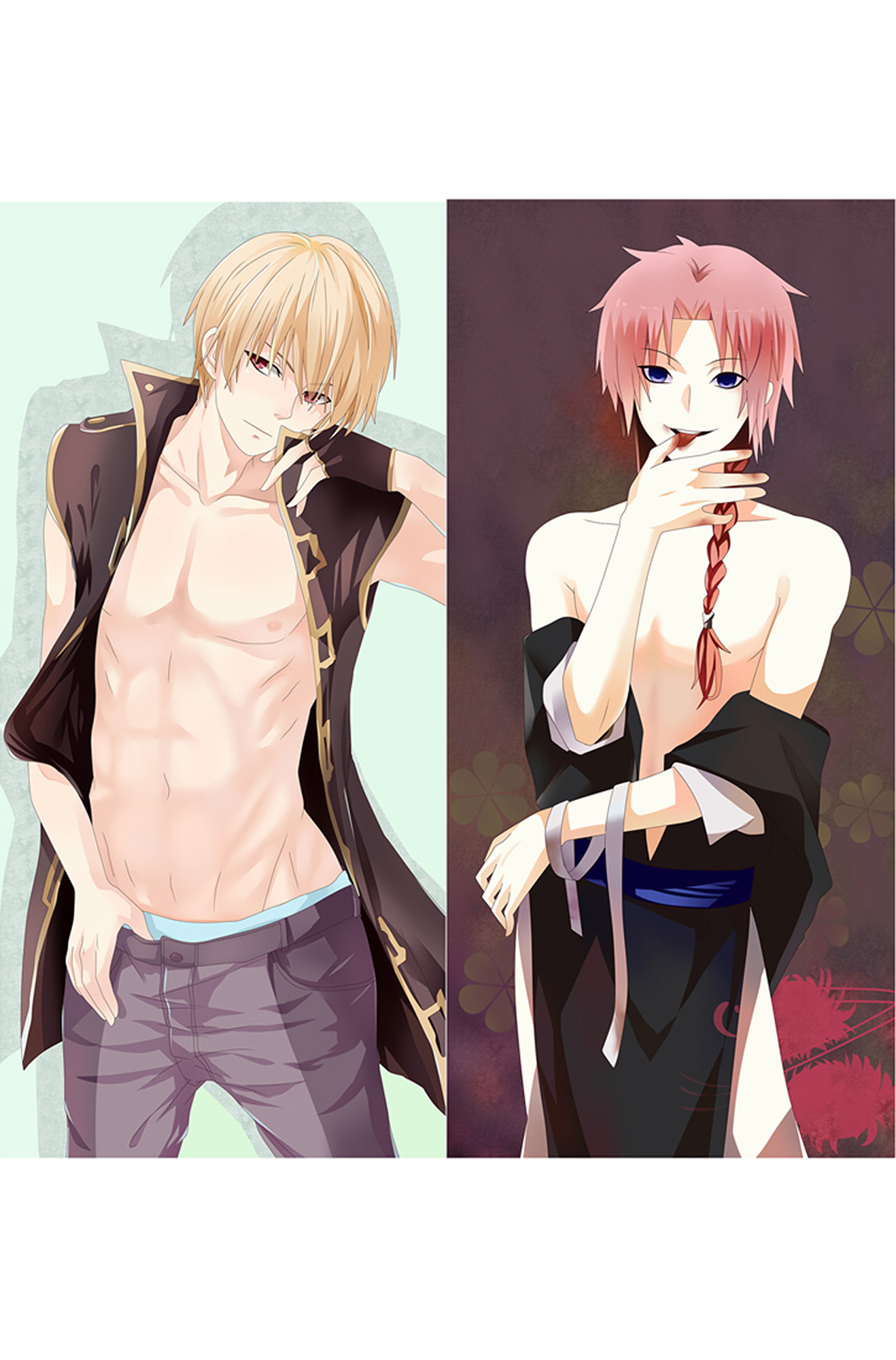 Sakata and Kamui from Gintama dakimakura cover