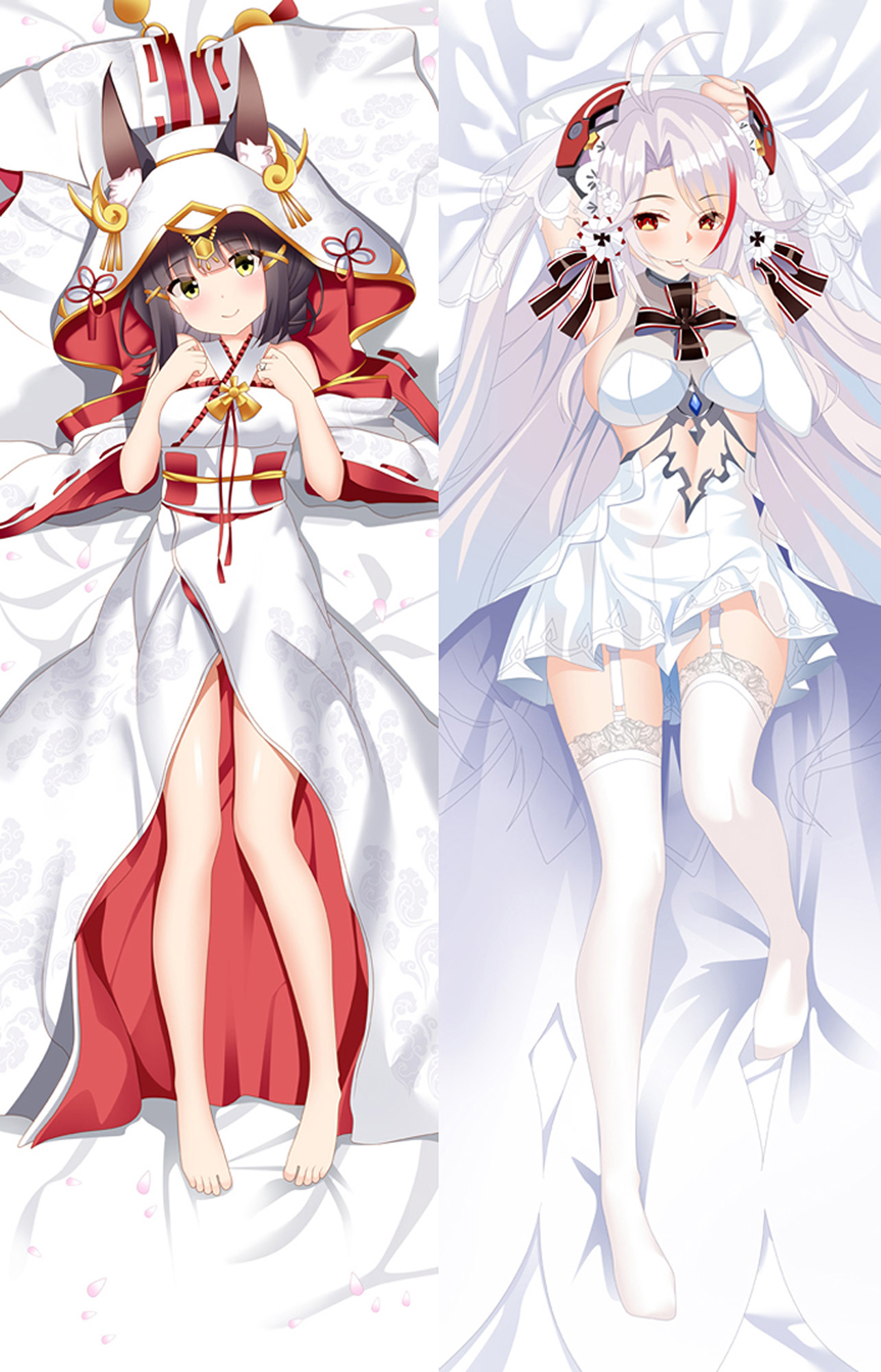 Prinz Eugen and Nagato from Azur Lane dakimakura cover