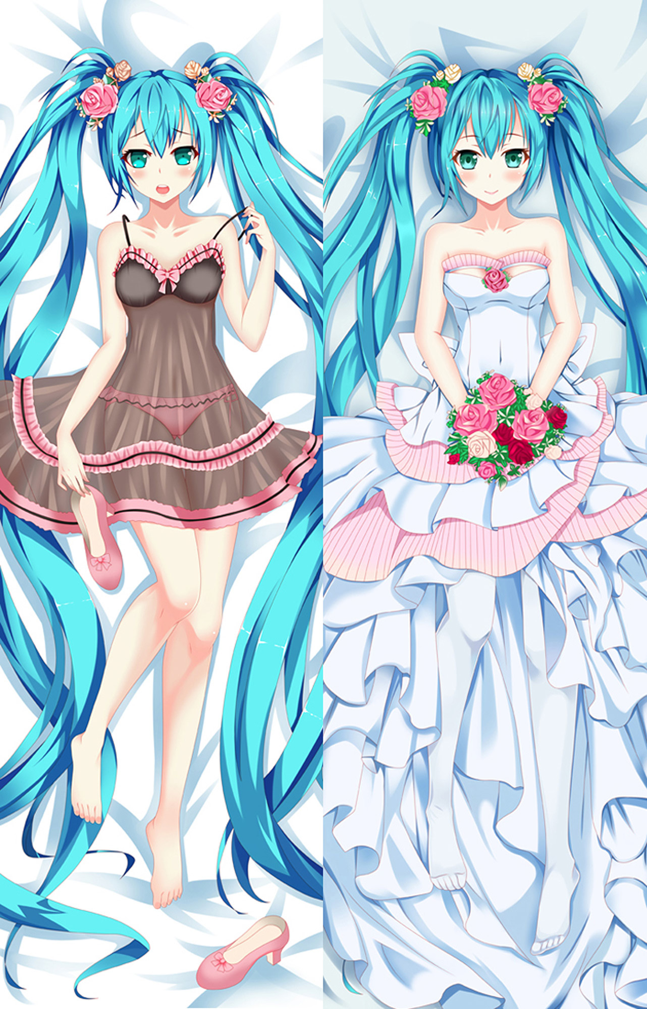 Hatsune Miku from Vocaloid dakimakura cover