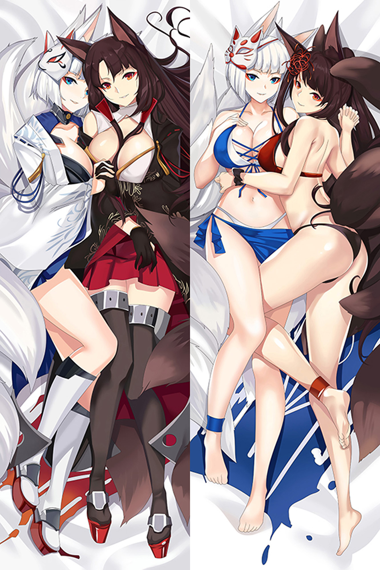 Kaga and Akagi from Azur Lane dakimakura cover