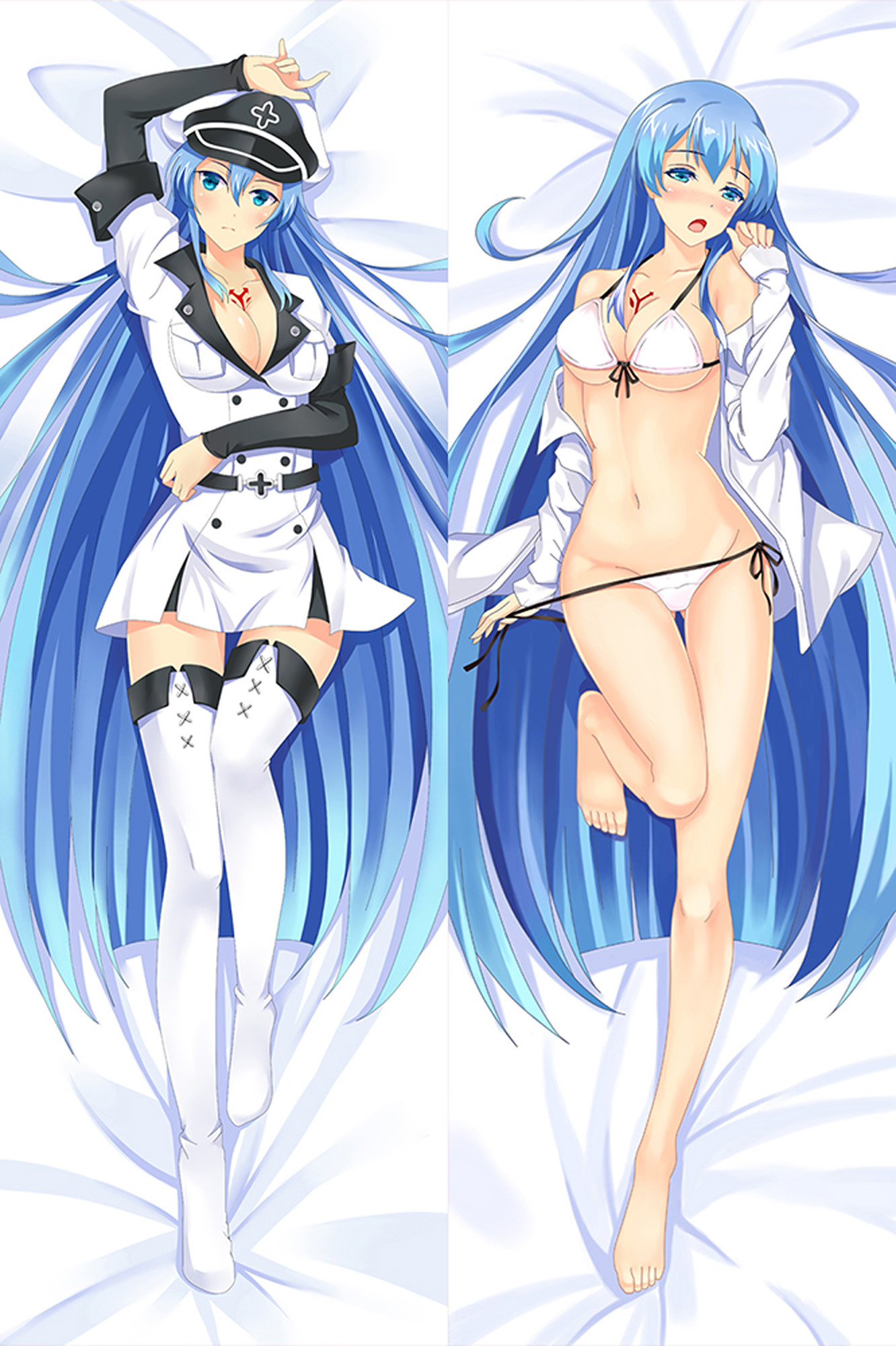Esdeath from Akame Ga Kill dakimakura cover