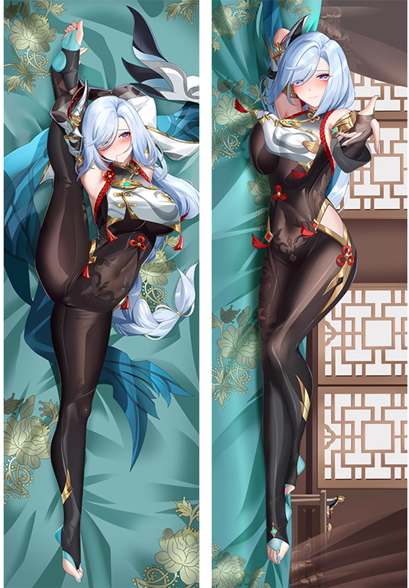 Shenhe from Genshin Impact dakimakura cover