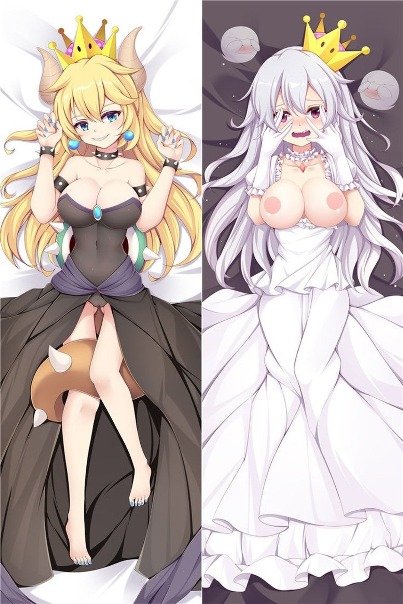 Bowsette and Booette from Super Mario 18+ dakimakura cover