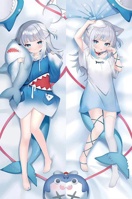 Gawr Gura Dakimakura Body Pillow Kissenbezug