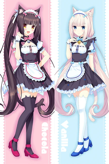 Chocola and Vanilla Dakimakura Body Pillow Kissenbezug