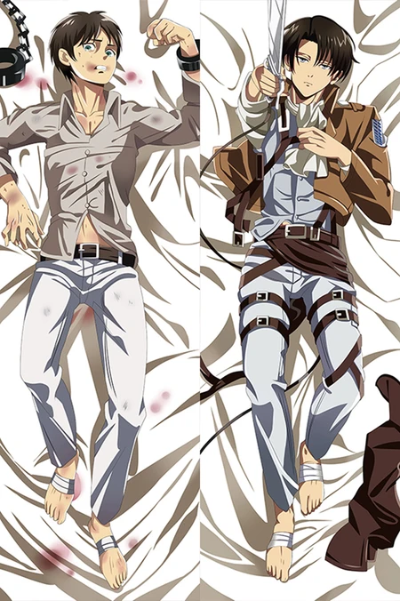 Eren Yeager and Levi Ackerman Fodera per Dakimakura