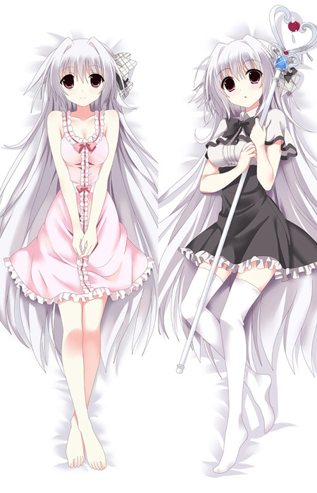 Iris Freyja-dakimakurahoes met roze jurk met ruches, zwart-witte jurk, geruite haarstrikken en staf
