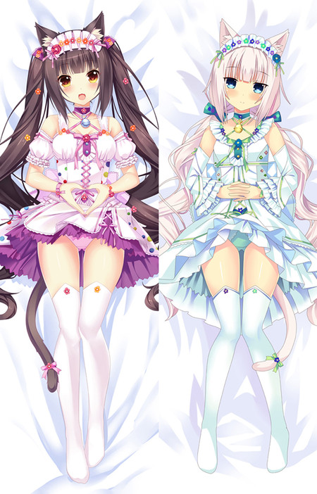 Chocola and Vanilla Dakimakura Body Pillow Cover