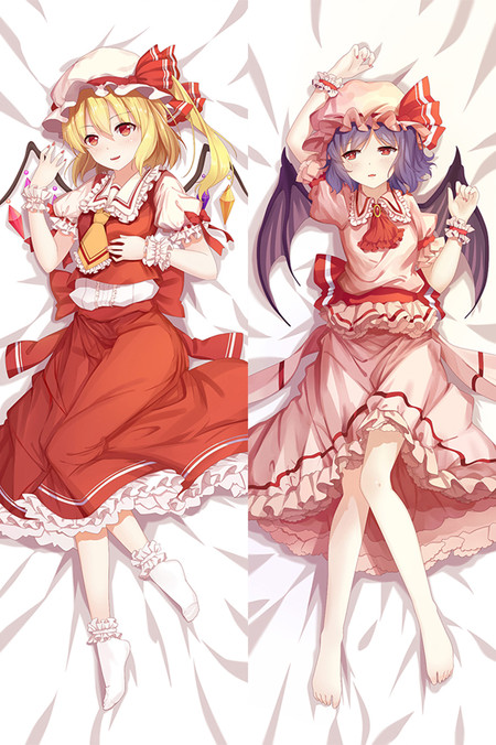 Flandre and Remilia Scarlet Dakimakura Body Pillow Kissenbezug
