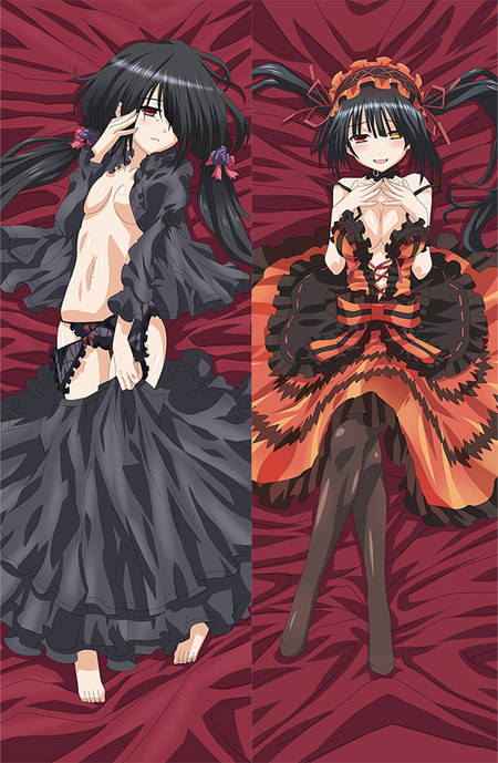 Kurumi Tokisaki with black and orange gothic dresses