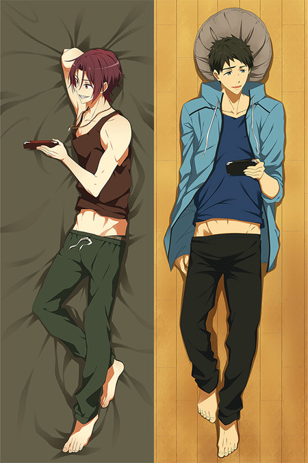 Haruka Nanase and Rin Matsuoka Funda de Dakimakura