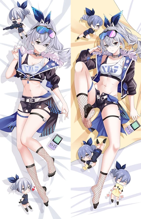 Silver Wolf Dakimakura Body Pillow Kissenbezug