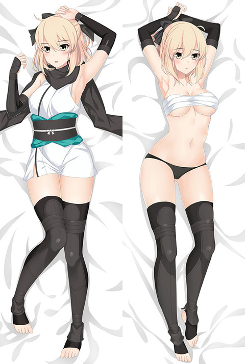 Okita Souji Funda de almohada corporal Dakimakura