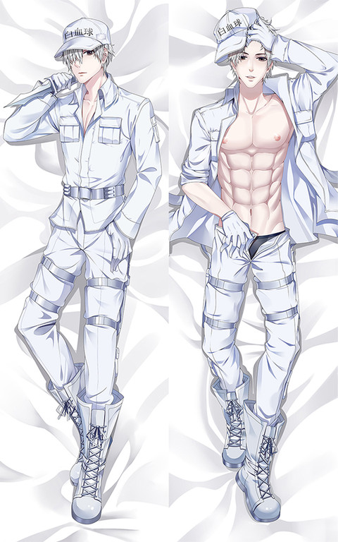 White Blood Cell Dakimakura Body Pillow Cover