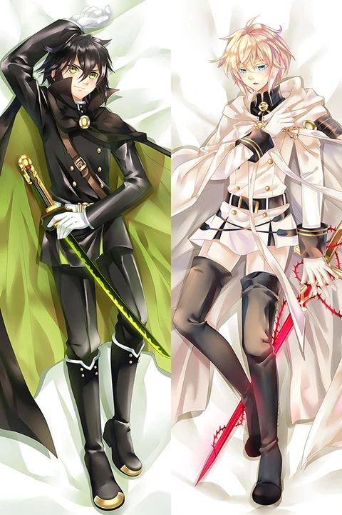 Yuichiro Hyakuya and Mikaela Hyakuya Dakimakura Body Pillow Cover