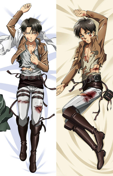 Eren Yeager and Levi Ackerman Dakimakura Body Pillow Cover