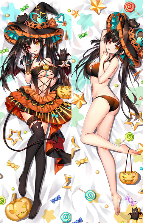 Kurumi Tokisaki Funda de almohada corporal Dakimakura