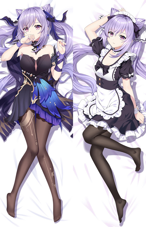 Keqing Funda de almohada corporal Dakimakura