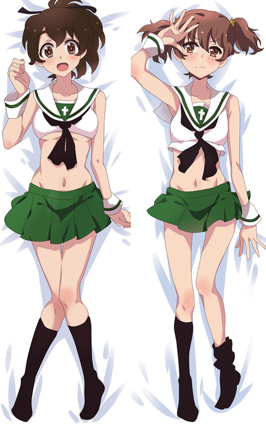 Yuzu Koyama and Alisa from Girls und Panzer dakimakura cover