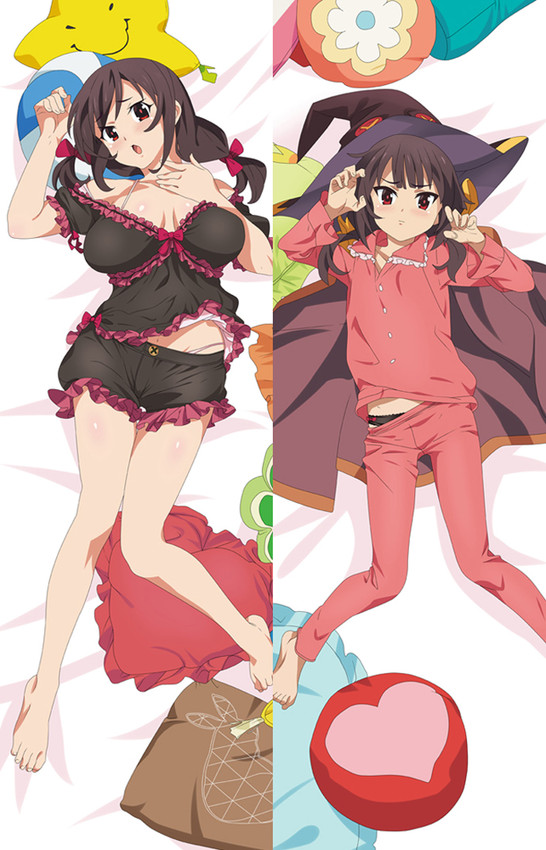 Yunyun and Megumin from KonoSuba dakimakura cover
