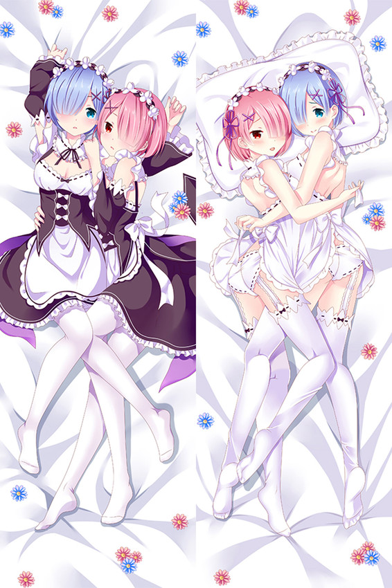 Ram and Rem from Re: Zero dakimakura cover