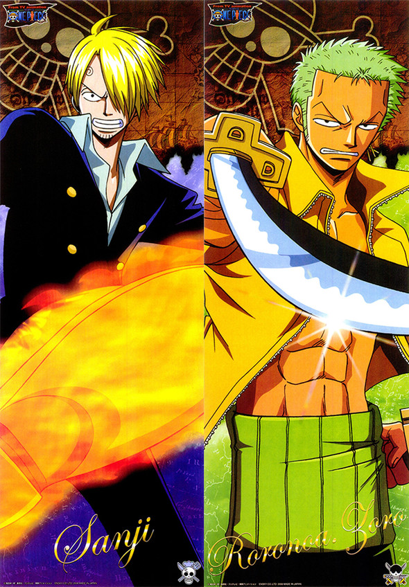 Sanji and Zoro (One Piece) Dakimakura Body Pillow Cover