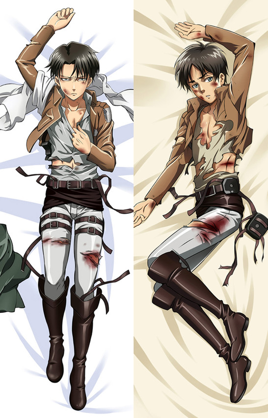 Eren Yeager and Levi Ackerman from Attack on Titan dakimakura cover
